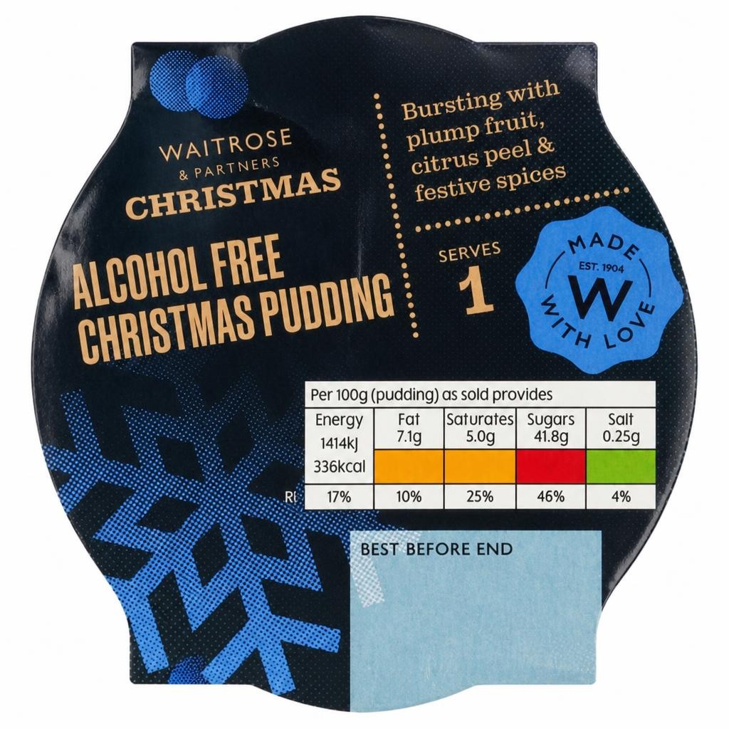 Waitrose Christmas Alcohol Free Christmas Pudding