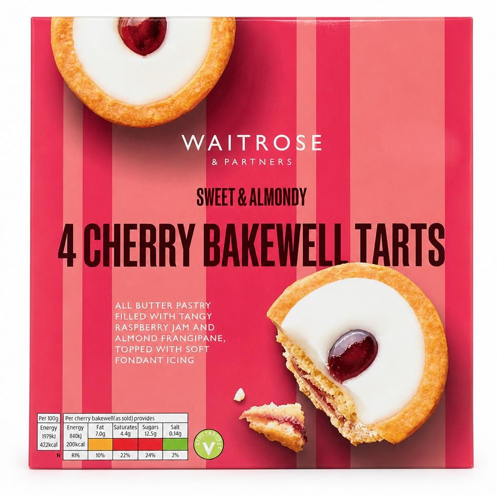 Waitrose 4 Cherry Bakewell Tarts