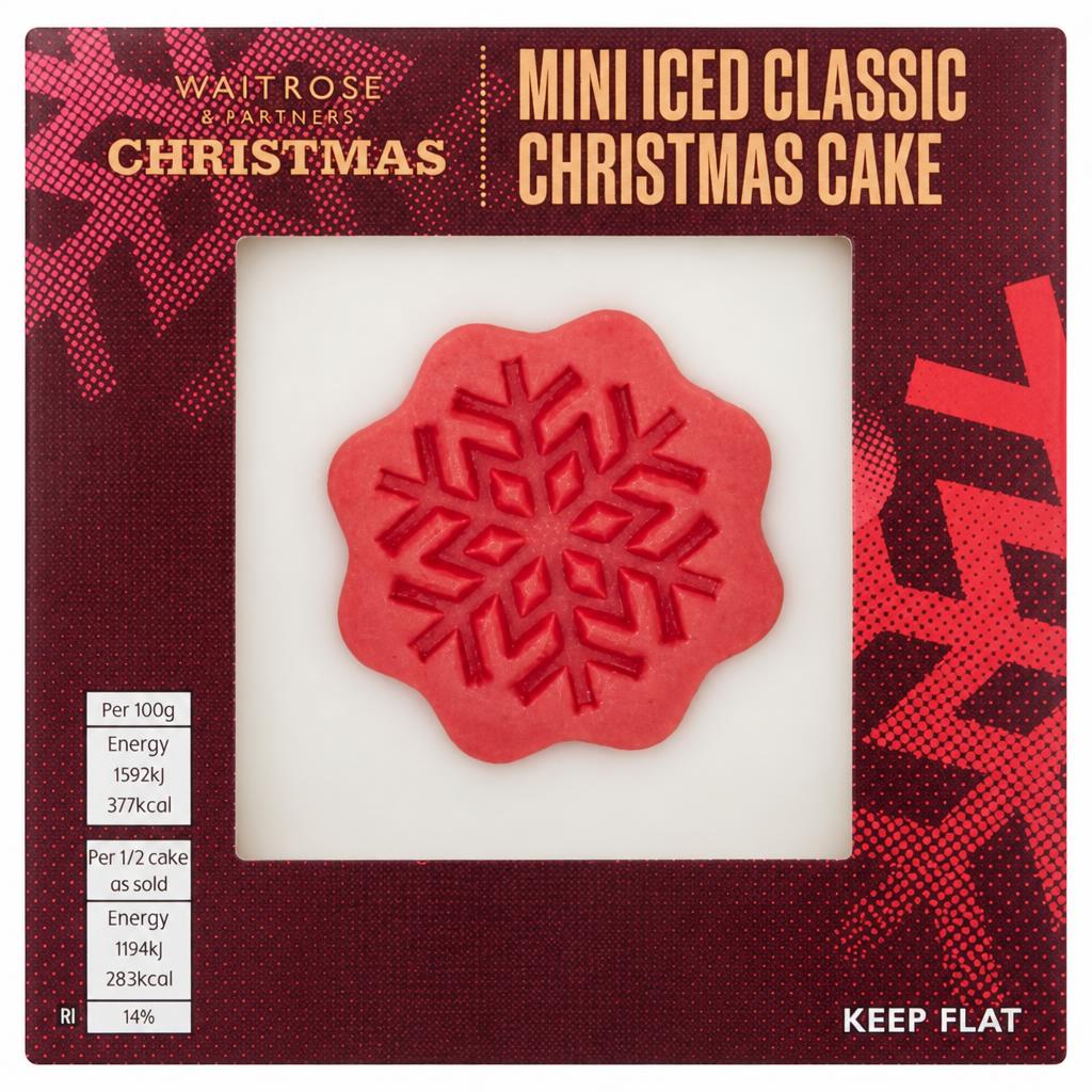 Waitrose Christmas Mini Iced Classic Christmas Cake