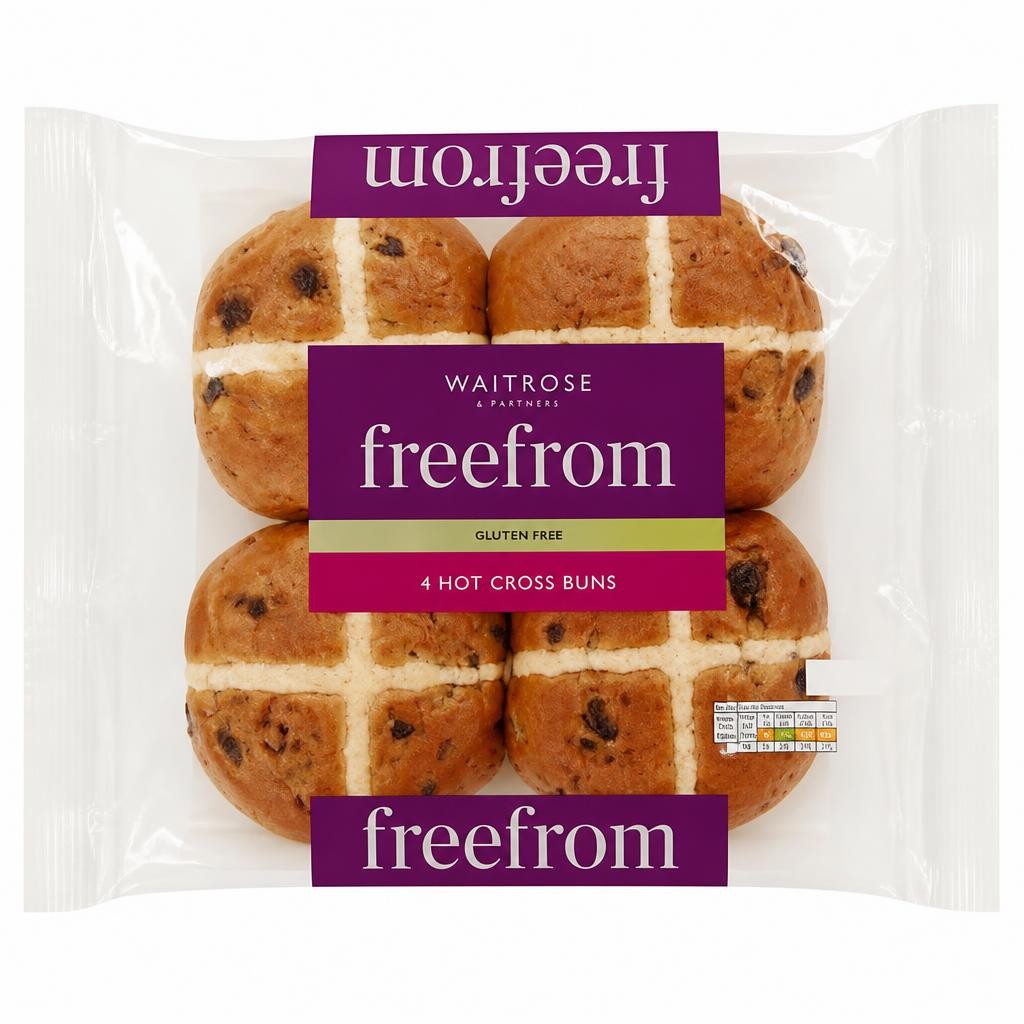 Waitrose Free From 4 Hot Cross Buns