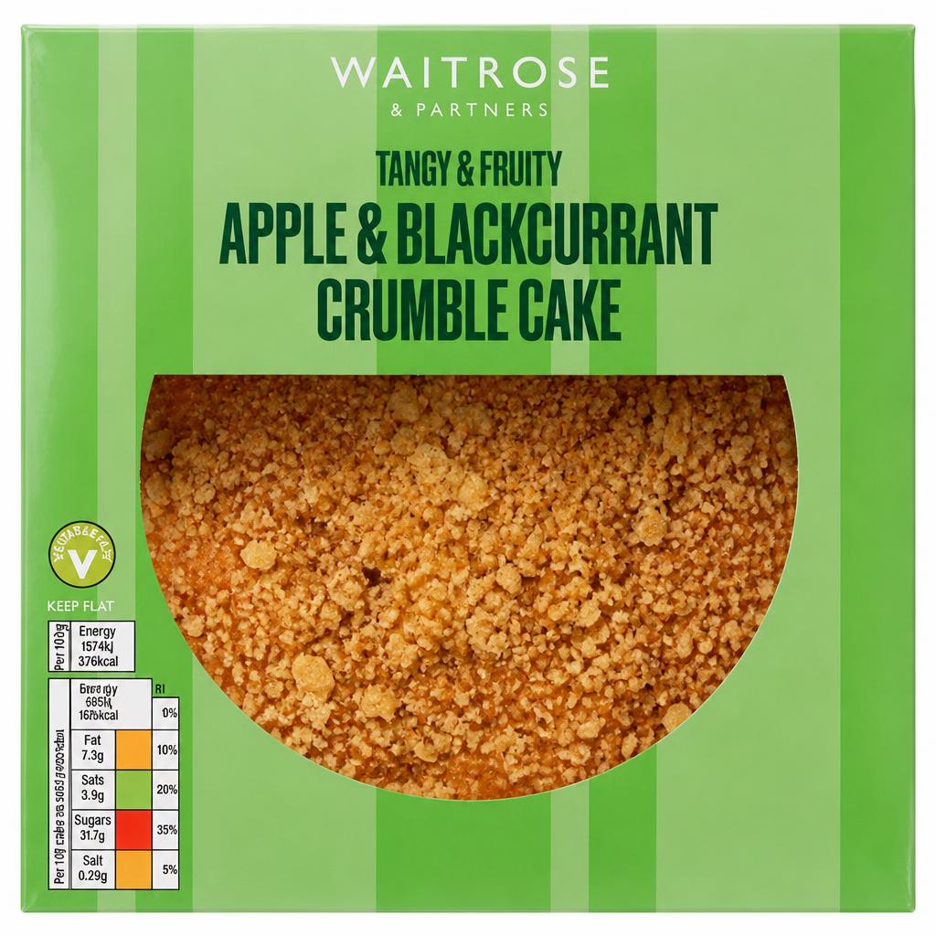 Waitrose Apple & Blackcurrant Crumble Cake