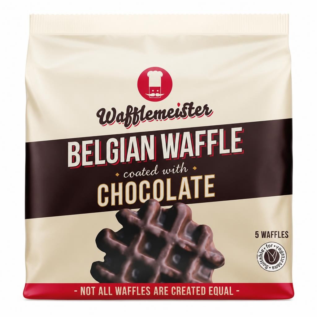 Wafflemeister Belgian Waffle Chocolate Coated