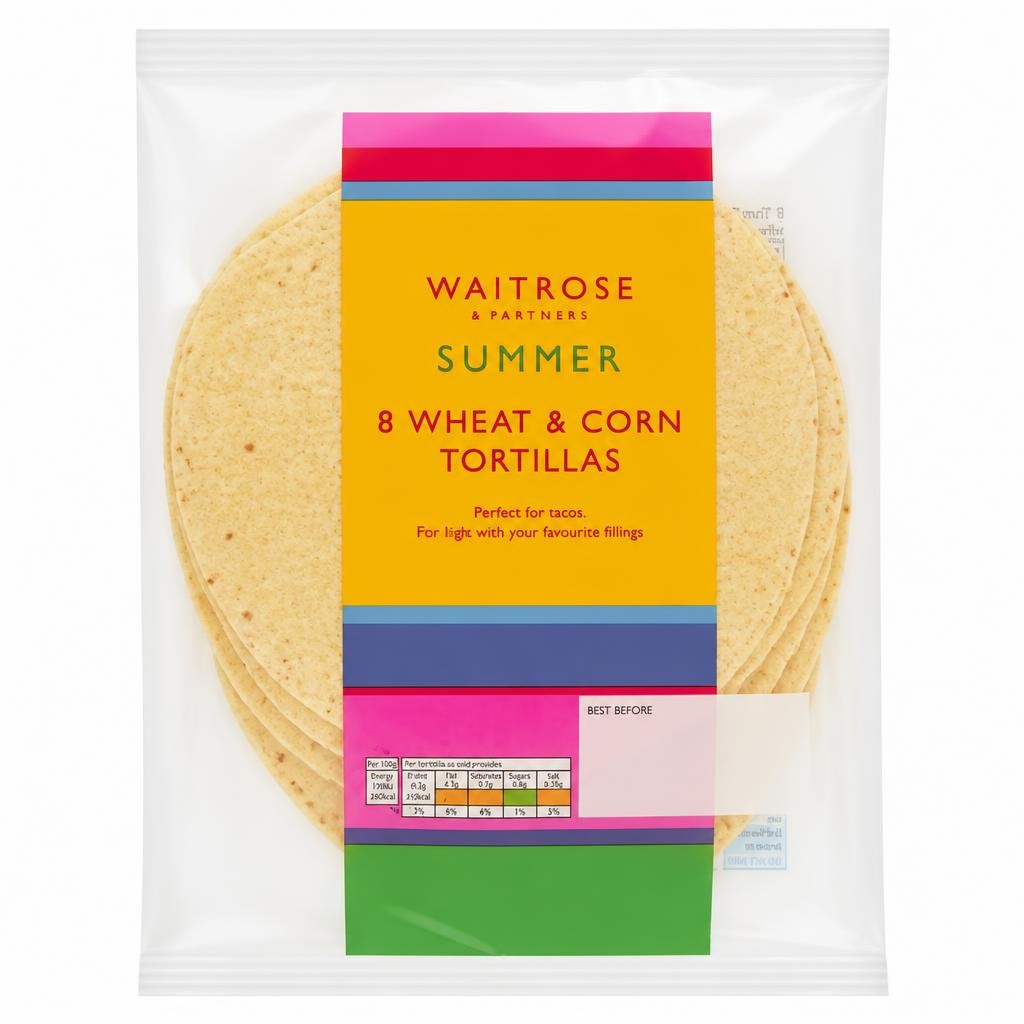 Waitrose Summer 8 Wheat & Corn Tortillas
