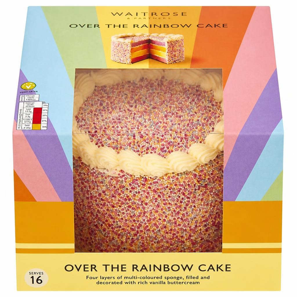 Waitrose Over the Rainbow Cake