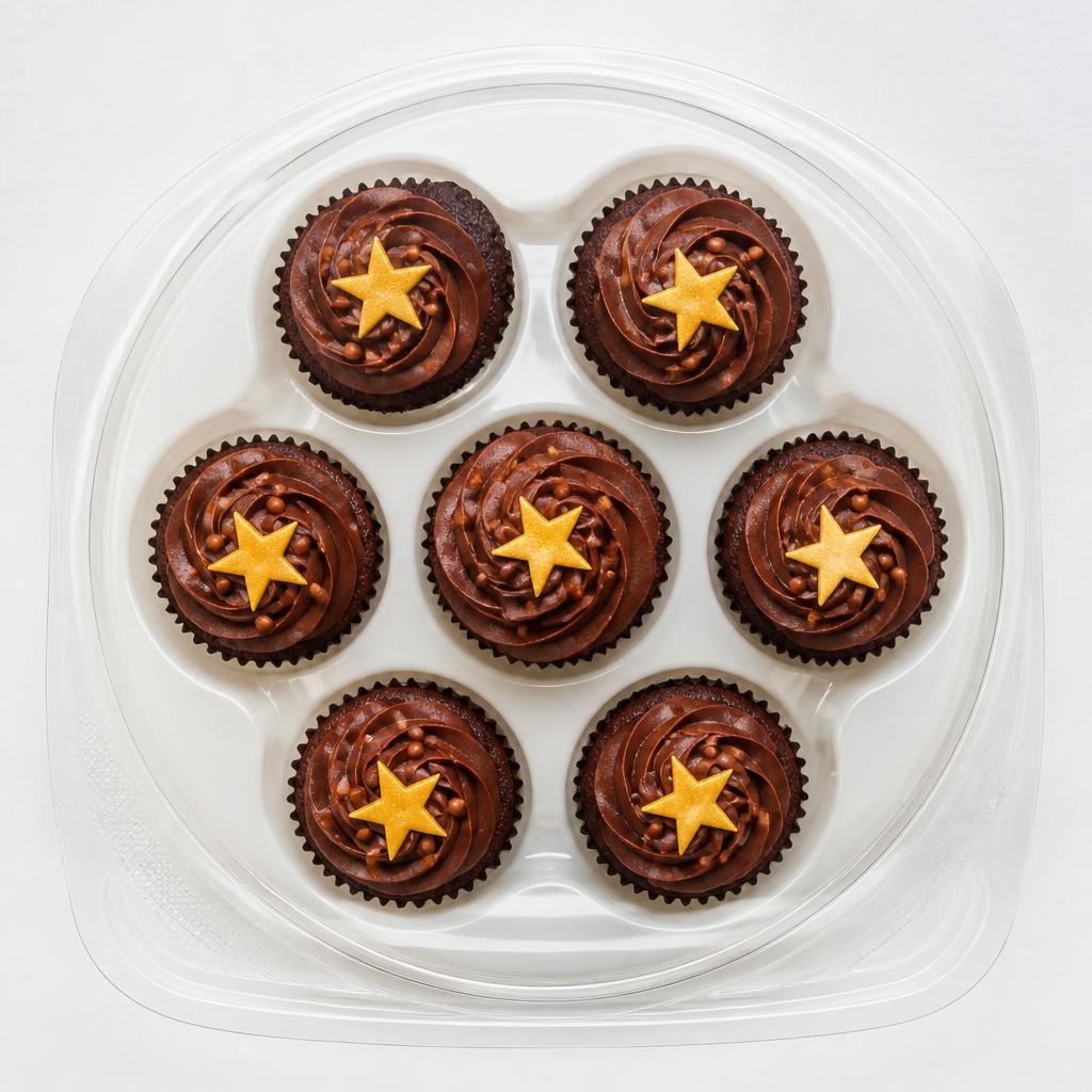 8 Chocolate Stars Cupcakes