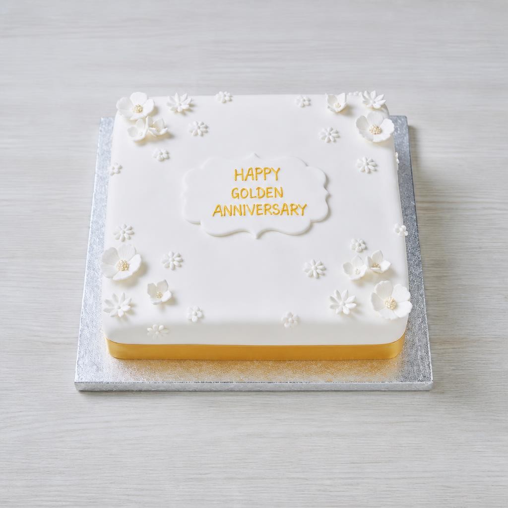 Golden Celebration Cake