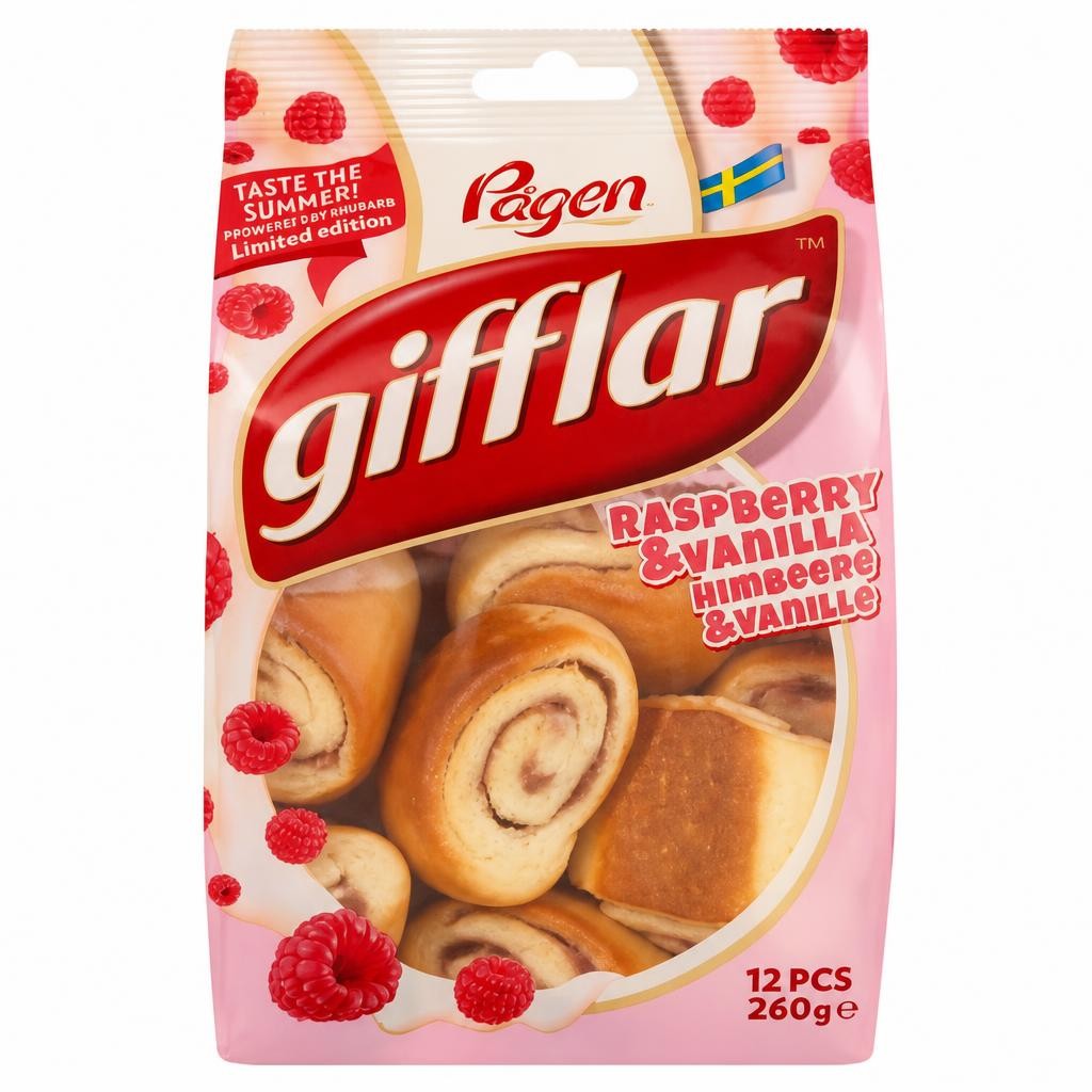 Pagen Gifflar Raspberry & Vanilla Rolls
