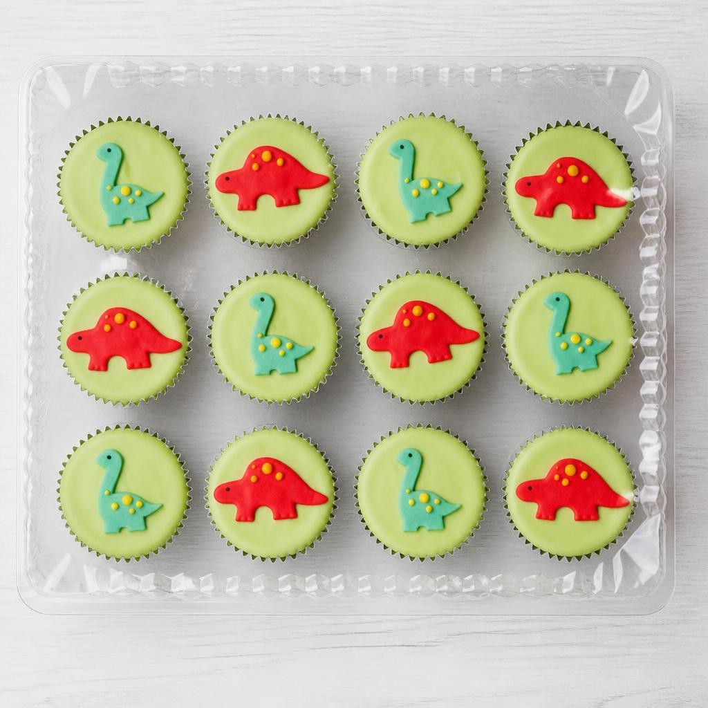 12 Dinosaur Cupcakes