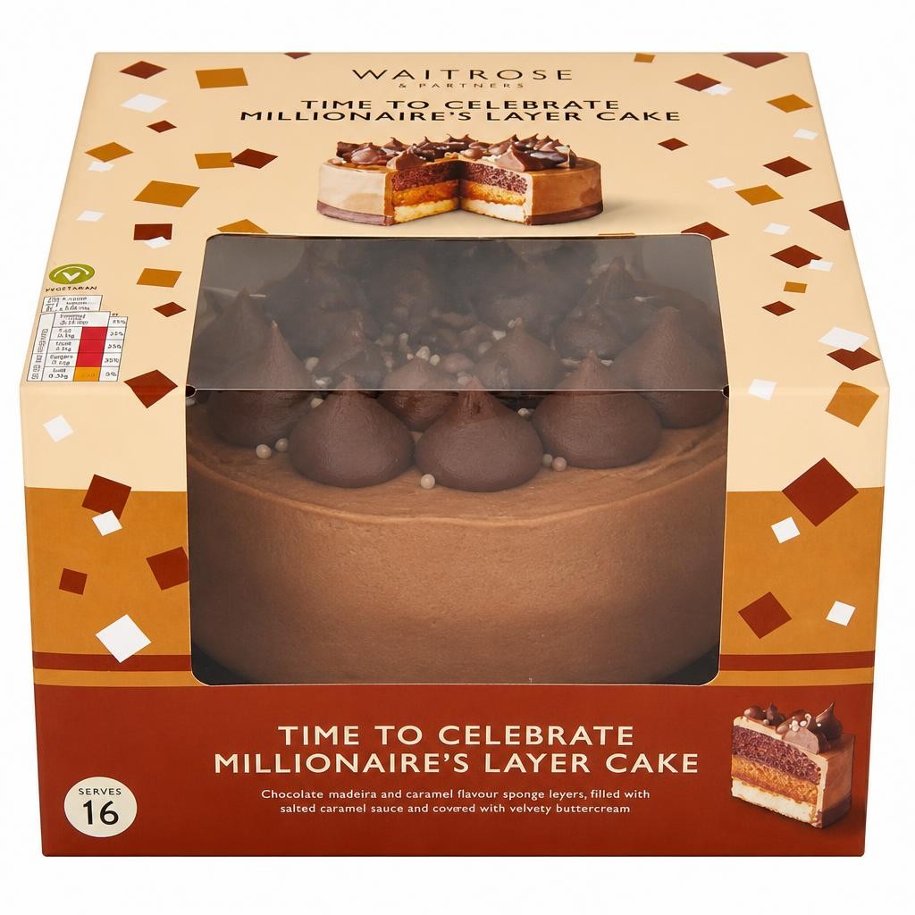 Waitrose Time to Celebrate Millionaire's Layer Cake