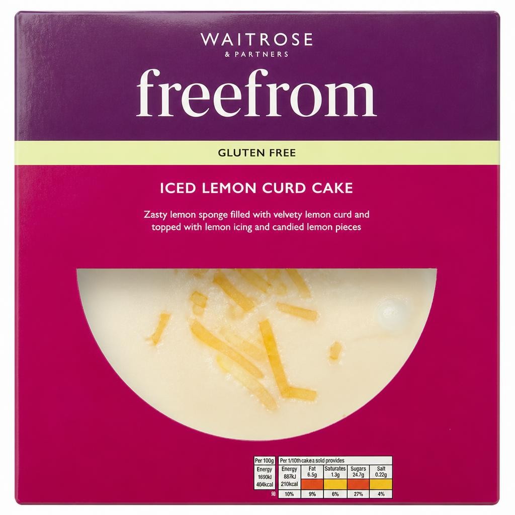 Waitrose Free From Iced Lemon Curd Cake