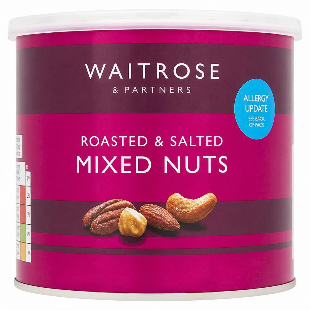 Waitrose Roasted & Salted Mixed Nuts Can