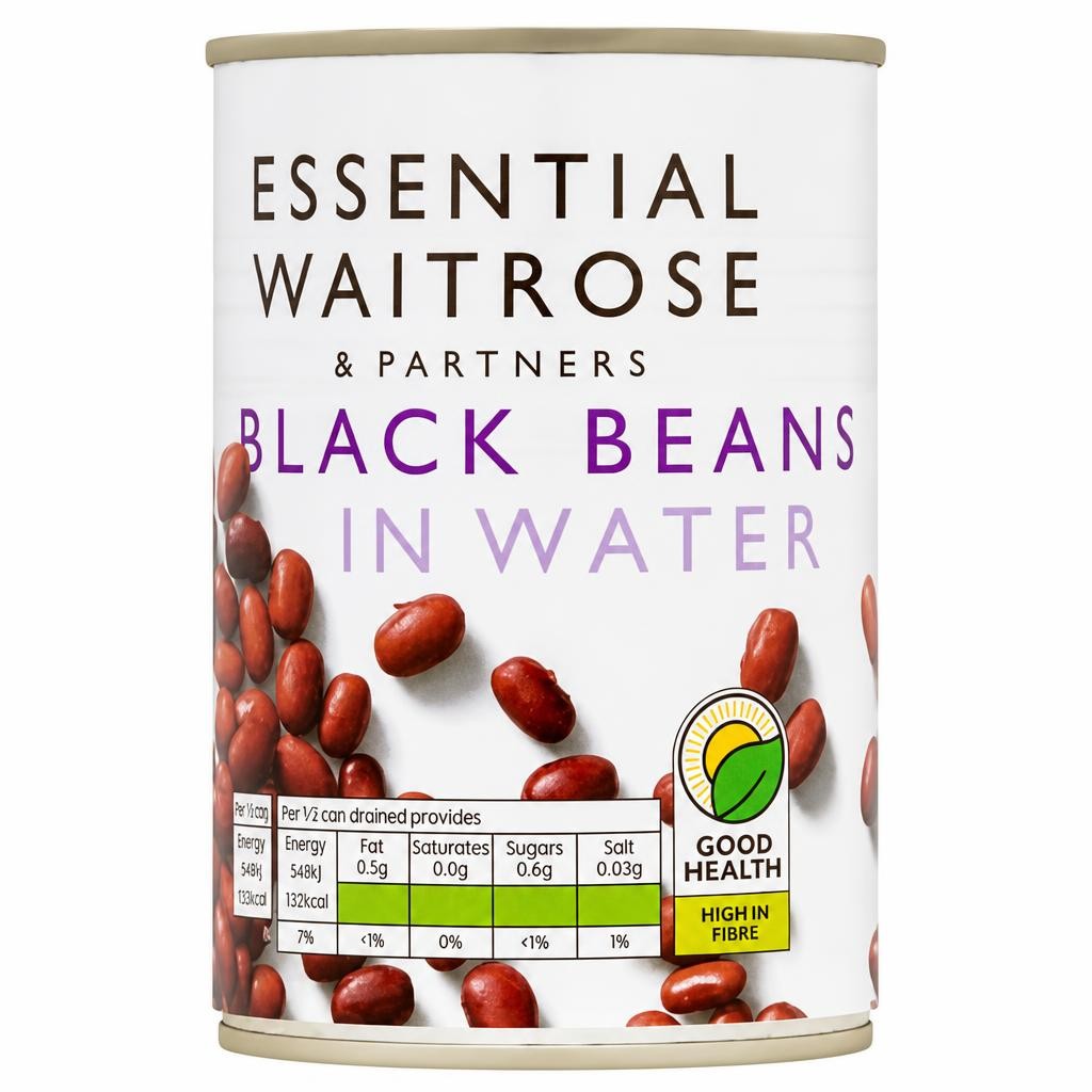 Essential Black Beans in Water