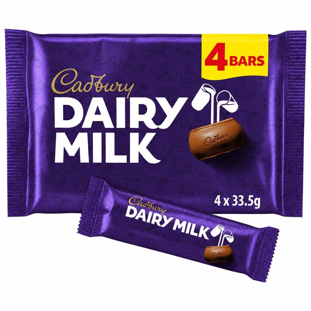 Cadbury Dairy Milk Chocolate Bar 4 Pack Multipack