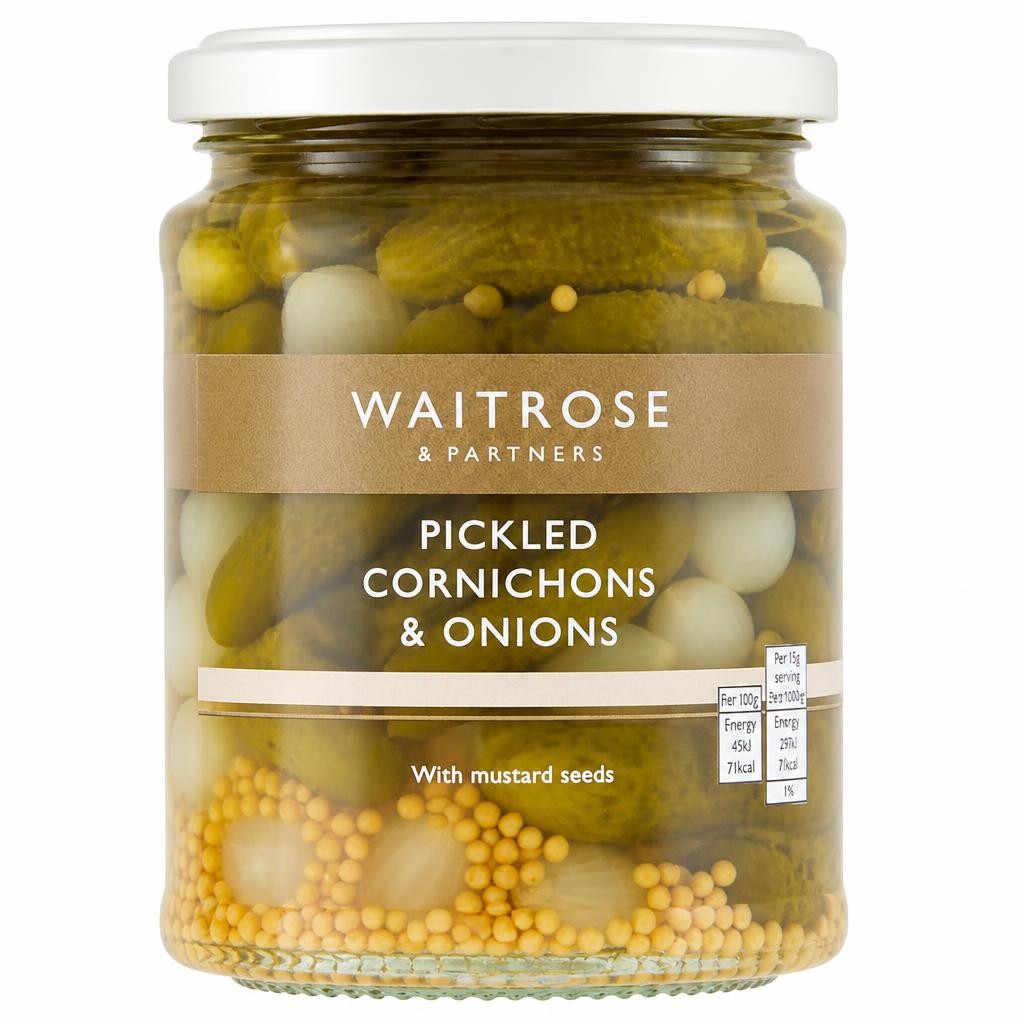 Waitrose Pickled Cornichons & Onions