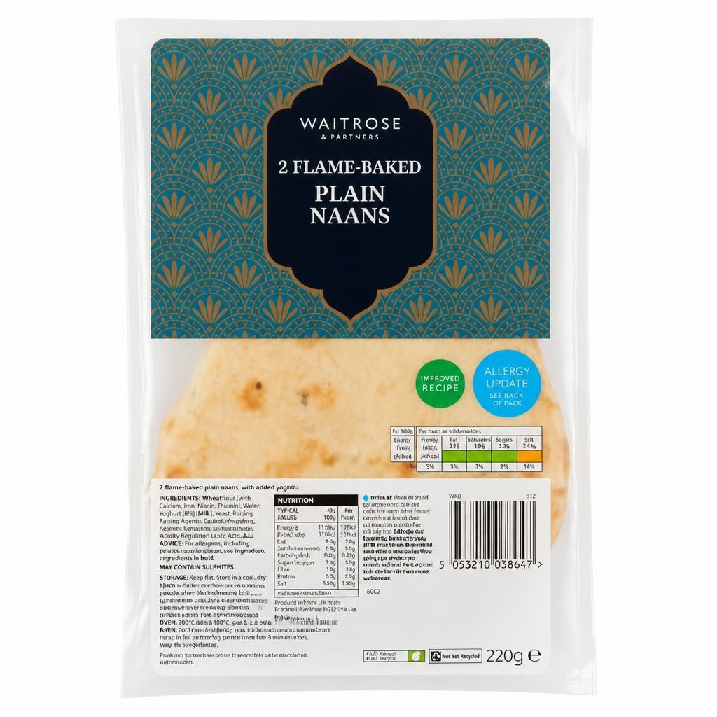 Waitrose Plain Naan