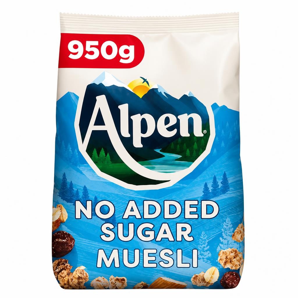 Alpen No Added Sugar Muesli Breakfast Cereal 950g