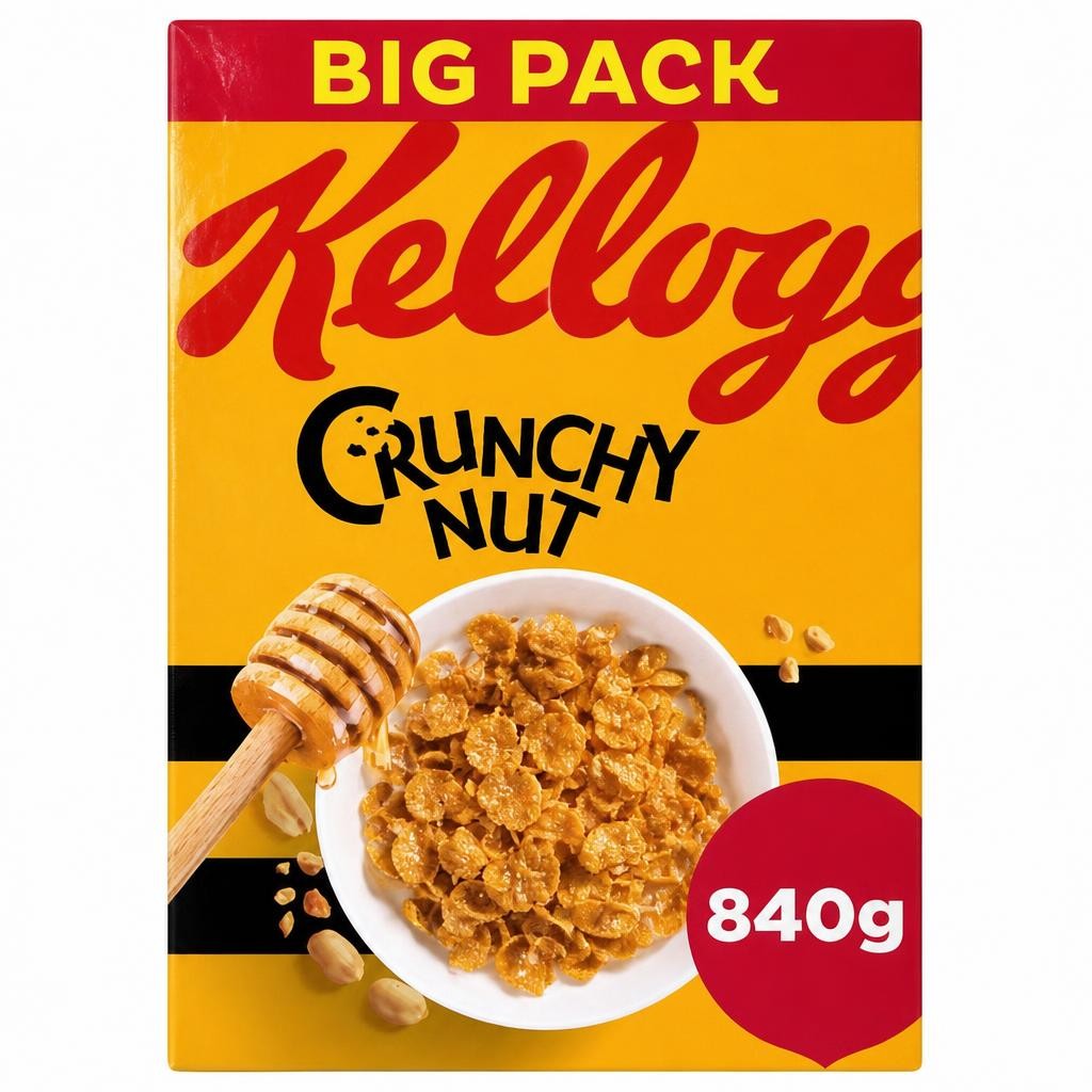 Kellogg's Crunchy Nut Breakfast Cereal Large Pack 840g
