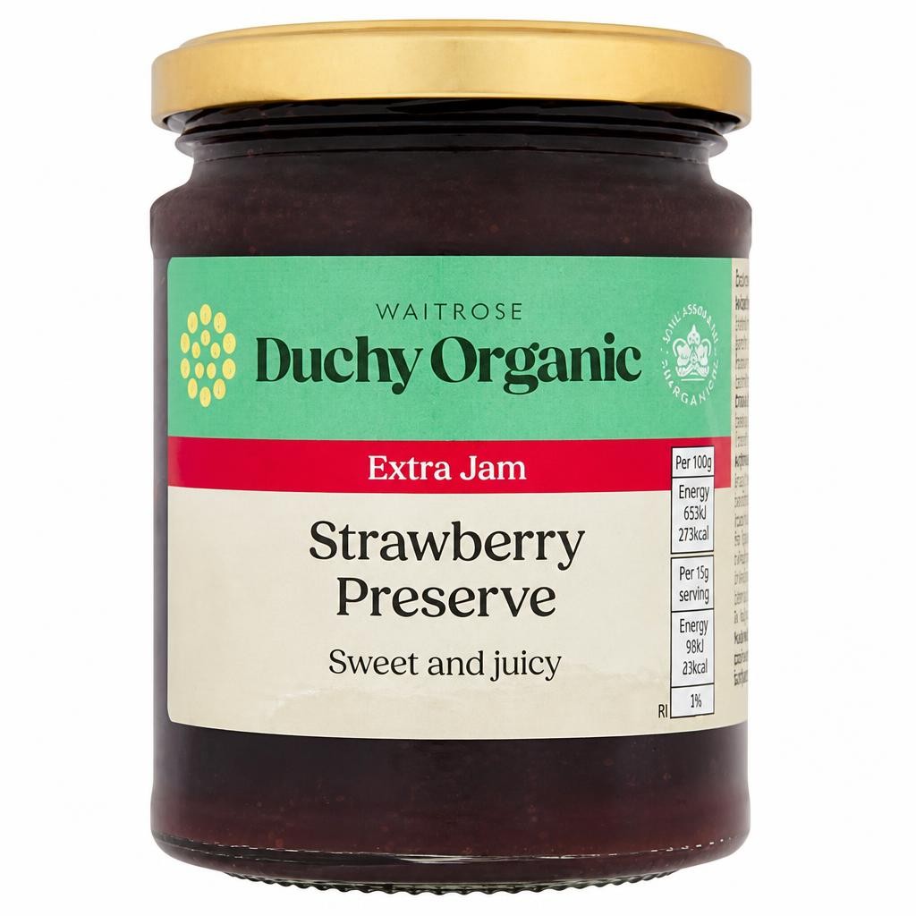 Duchy Organic Strawberry Extra Jam Preserve