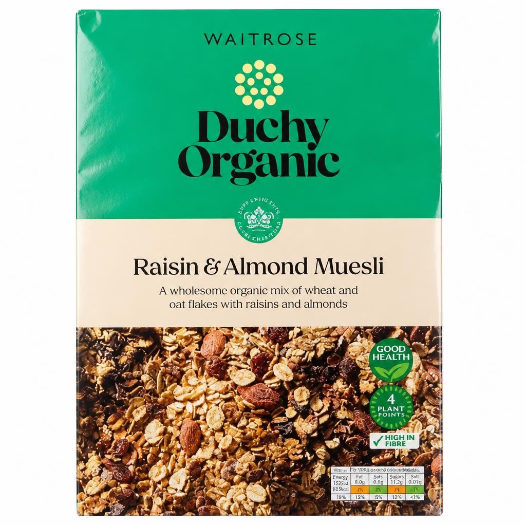 Duchy Organic Muesli with Raisins & Almonds 750g