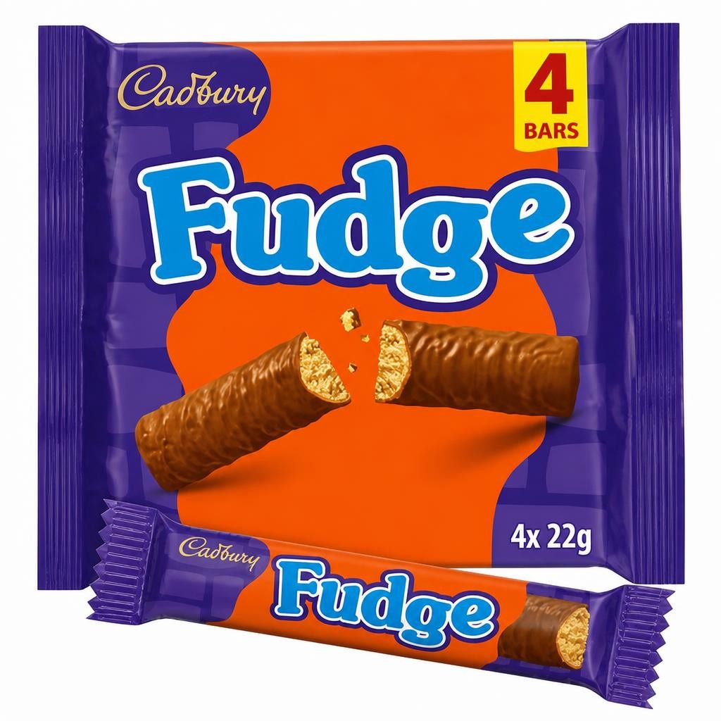 Cadbury Fudge Chocolate Bar Multipack 4 Pack