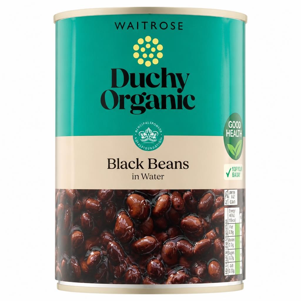 Duchy Organic Black Beans in Water