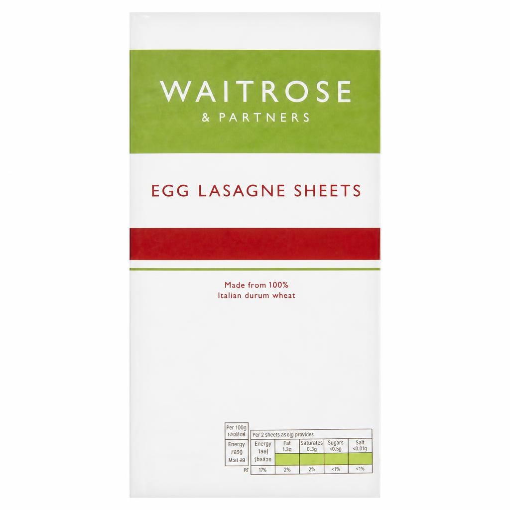 Waitrose Egg Lasagne Sheets