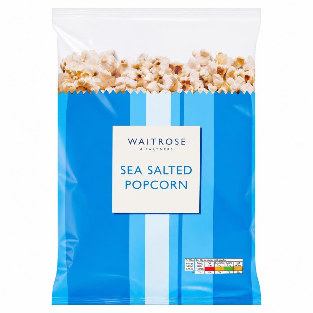 Waitrose Sea Salted Popcorn Sharing Bag
