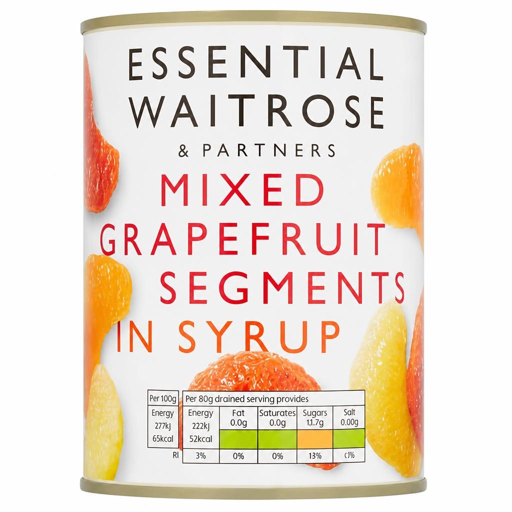 Essential Waitrose Mixed Grapefruit Segments (in light syrup)