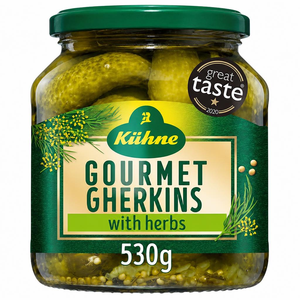 Kuhne Gourmet Selection Gherkins with Herbs