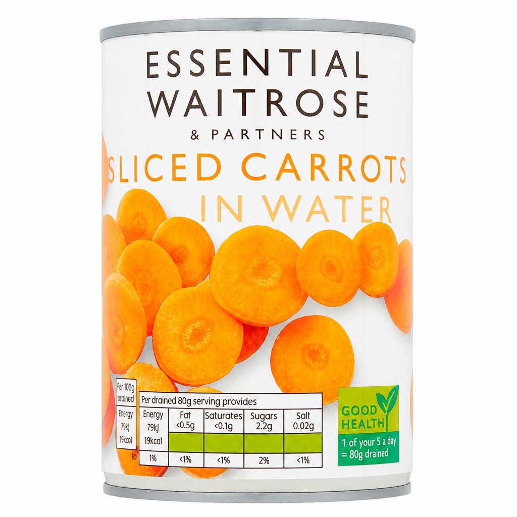 Essential Sliced Carrots in Water