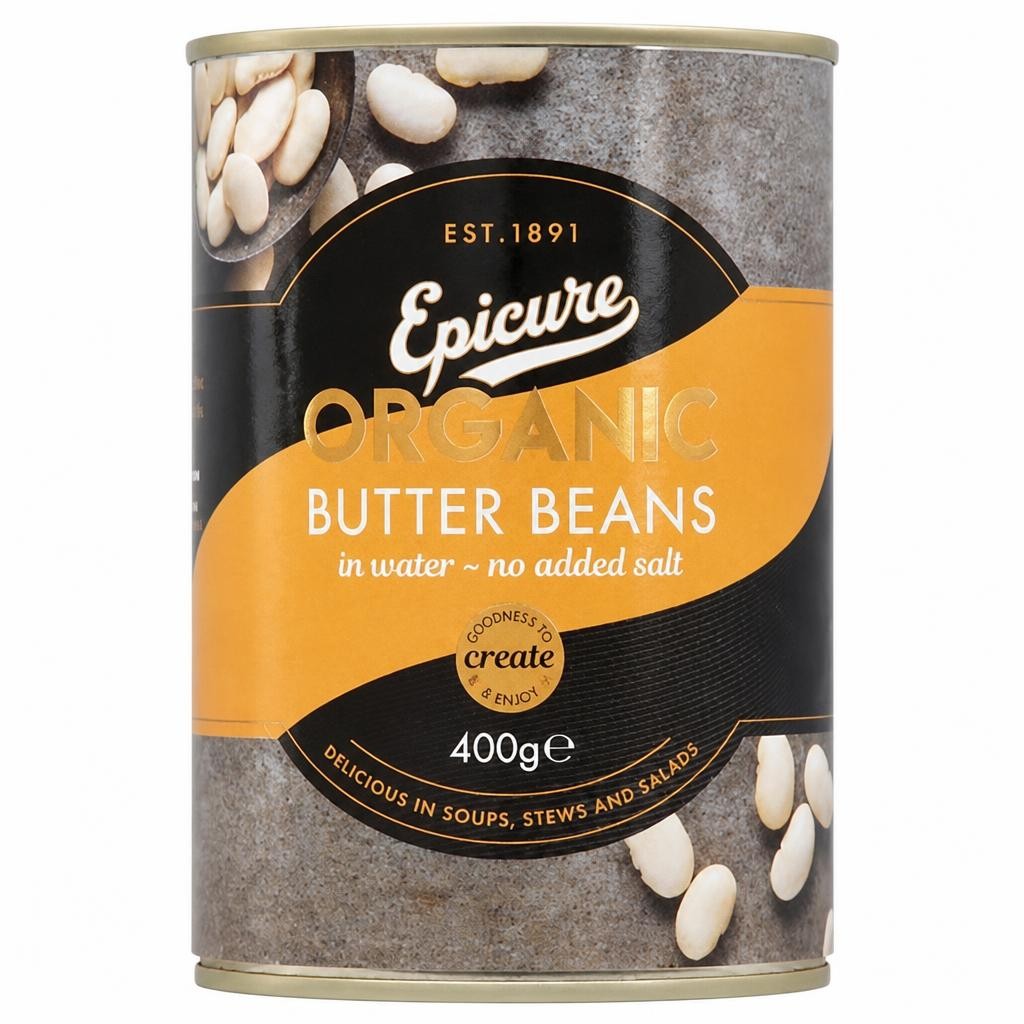 Epicure Organic Butter Beans in Water