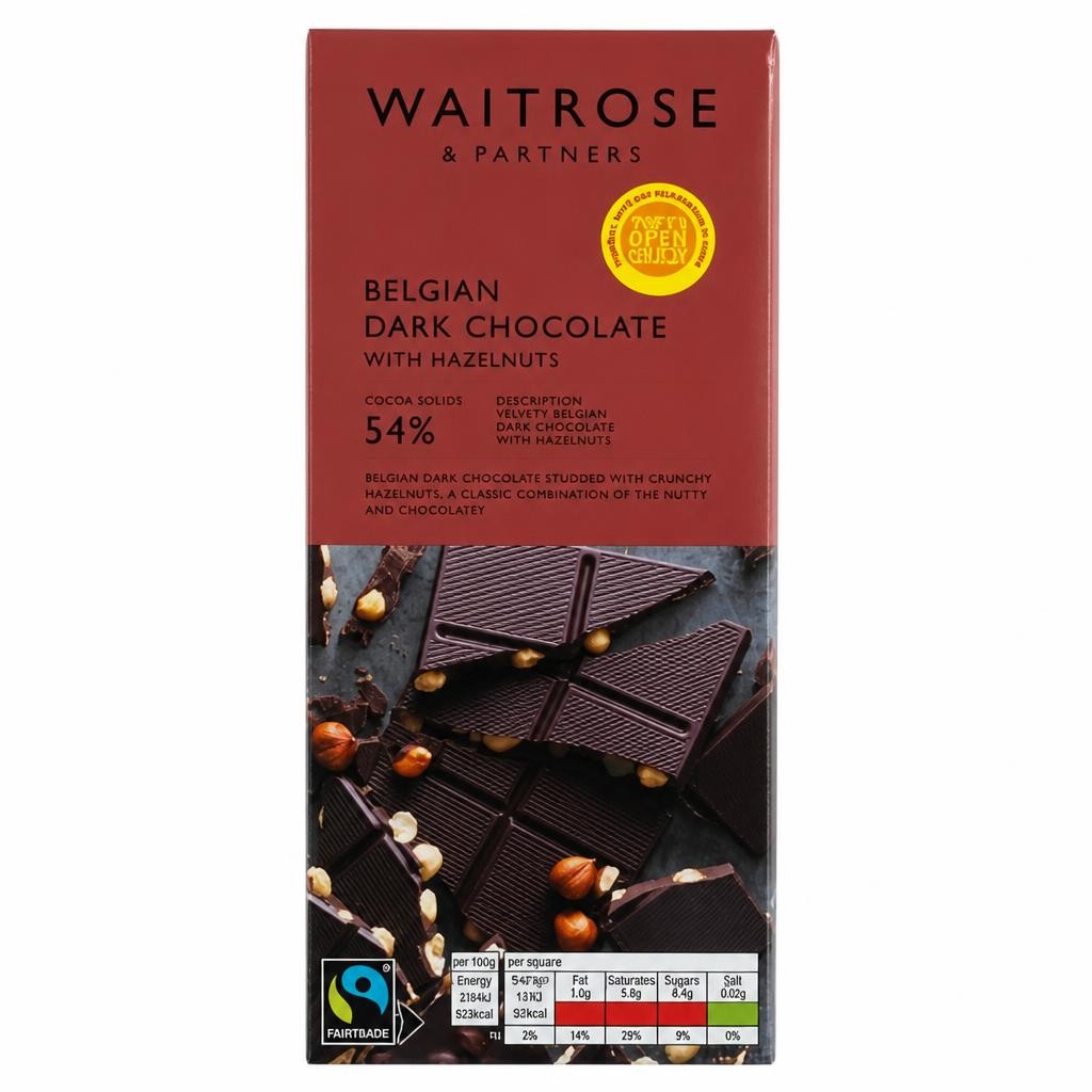 Waitrose Belgian Dark Choc with Hazelnuts