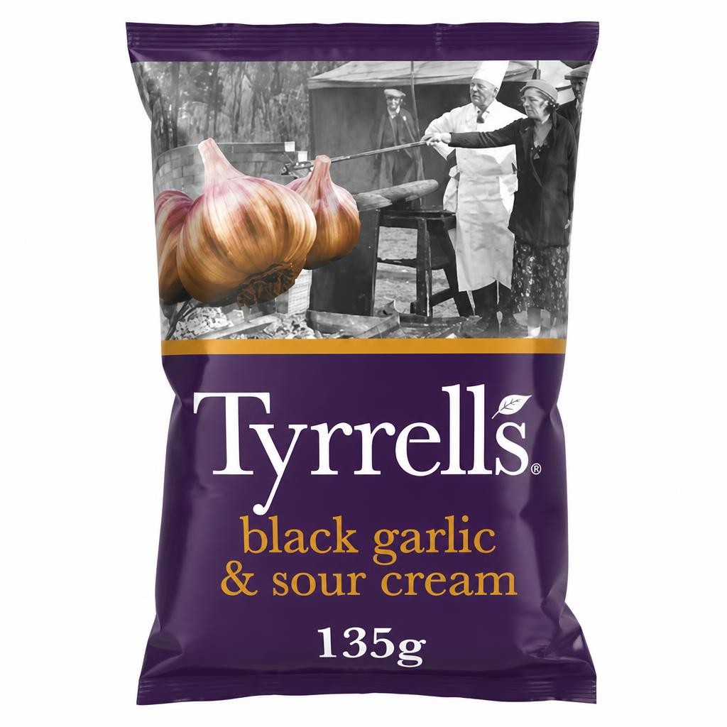 Tyrrells Black Garlic & Sour Cream Sharing Crisps