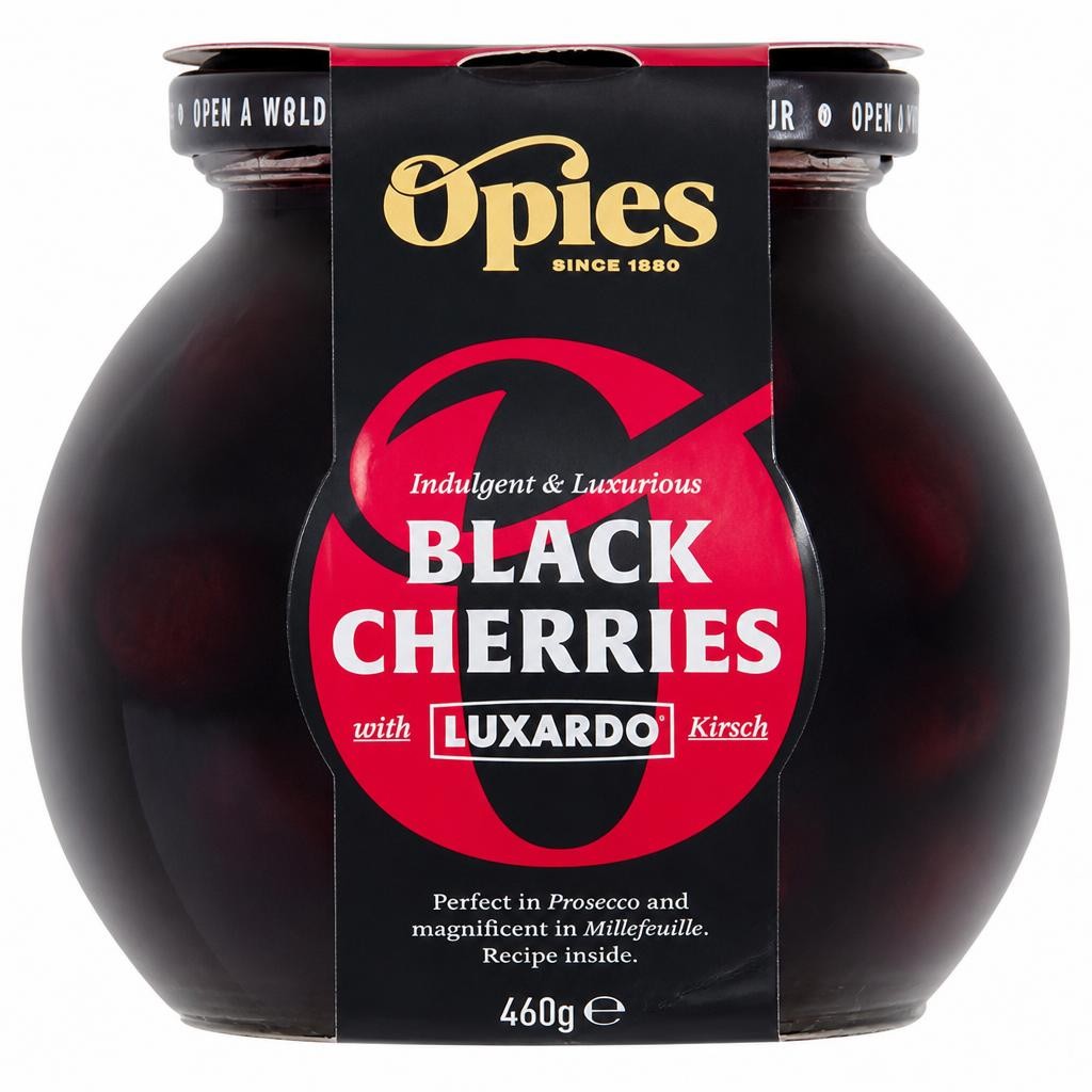 Opies Black Cherries with Luxardo Kirsch