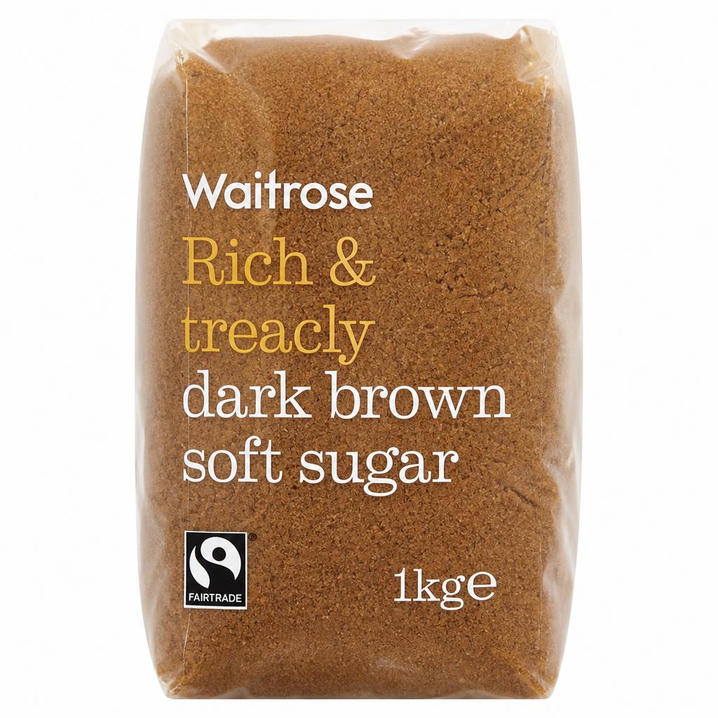 Waitrose Fairtrade Dark Brown Soft Sugar