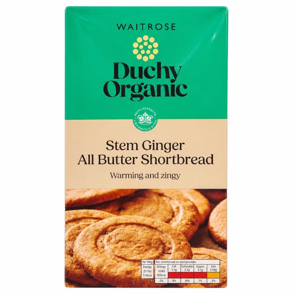 Duchy Organic Stem Ginger Shortbread