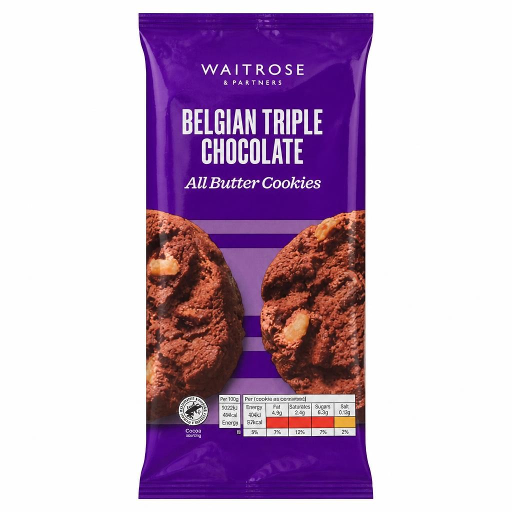 Waitrose Belgian Triple Chocolate All Butter Cookies