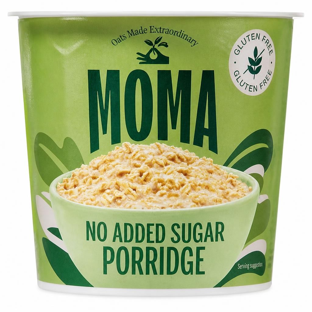 MOMA Plain Jumbo Oat Porridge Pot Gluten Free 65g