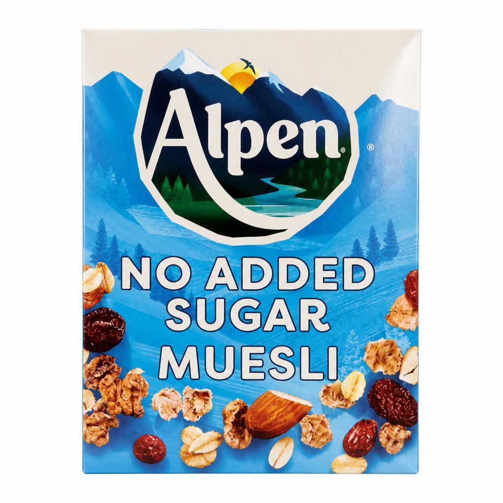 Alpen No Added Sugar Muesli Breakfast Cereal 550g