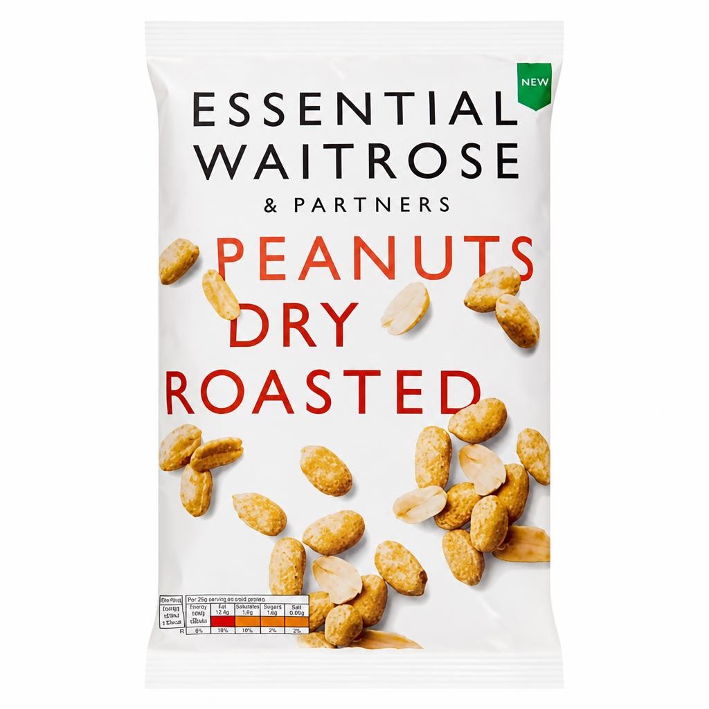 Waitrose Essentials Dry Roasted Peanuts