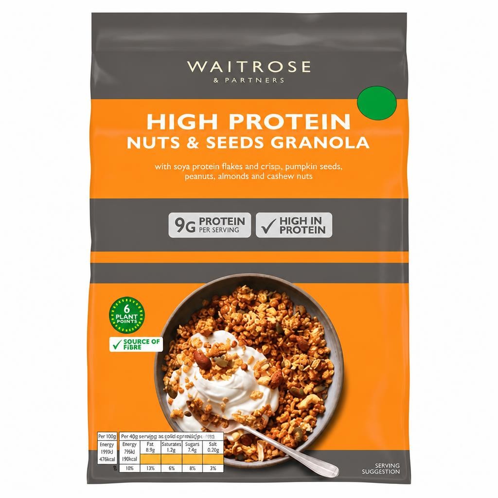 Waitrose High Protein Nuts & Seeds Granola Breakfast Cereal