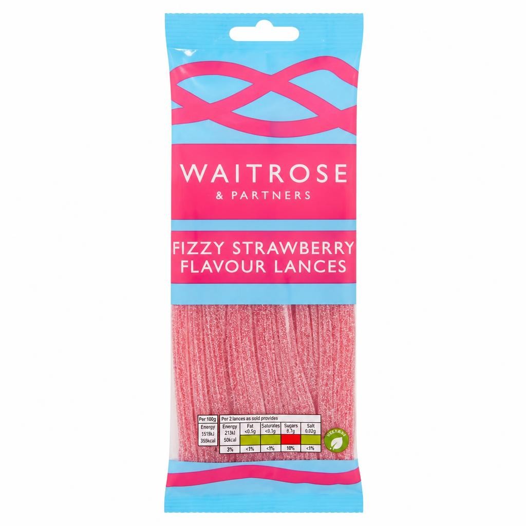 Waitrose Fizzy Strawberry Flavour Lances