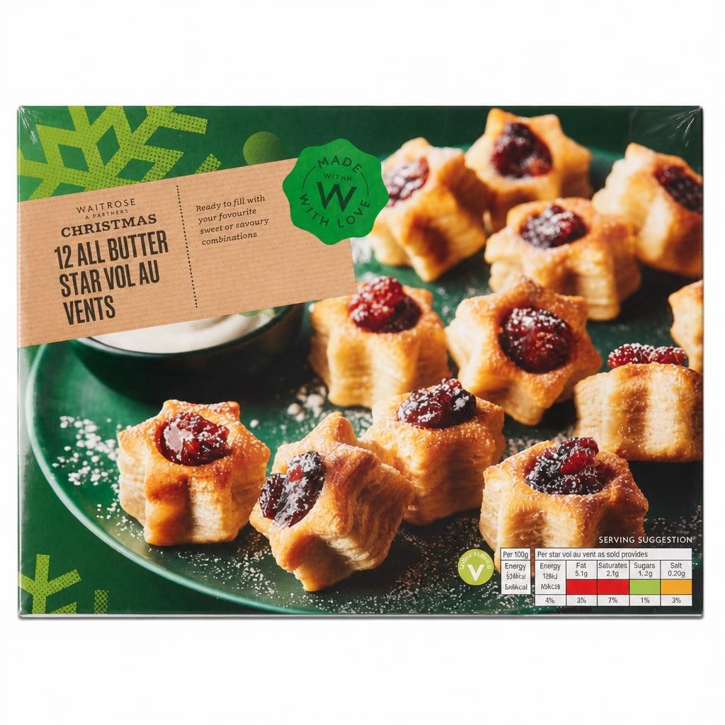 Cooks' Ingredients 12 Star Shaped Vol Au Vents