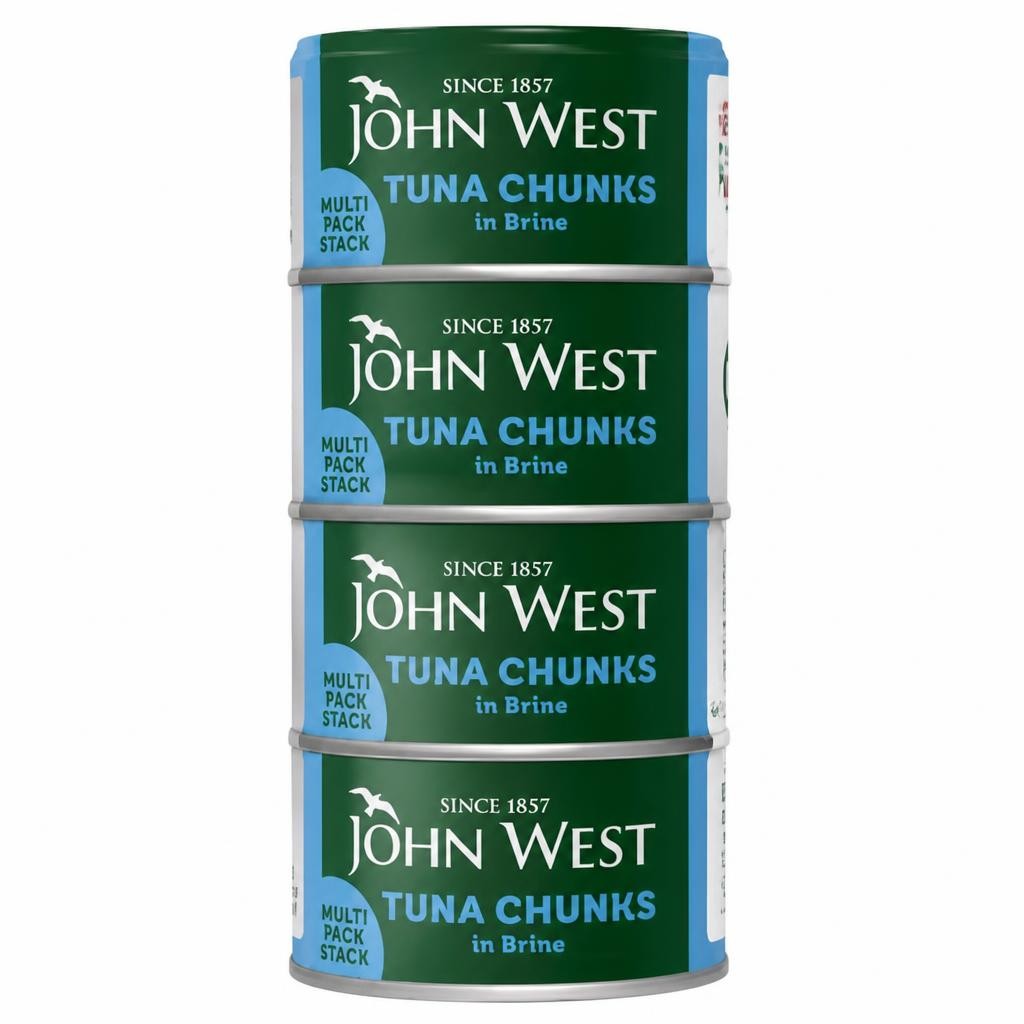 John West Tuna Chunks in Brine MSC 4x125g (102g drained)