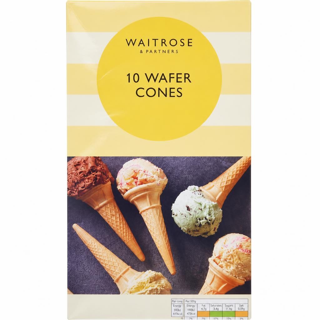 Waitrose Wafer Ice Cream Cones