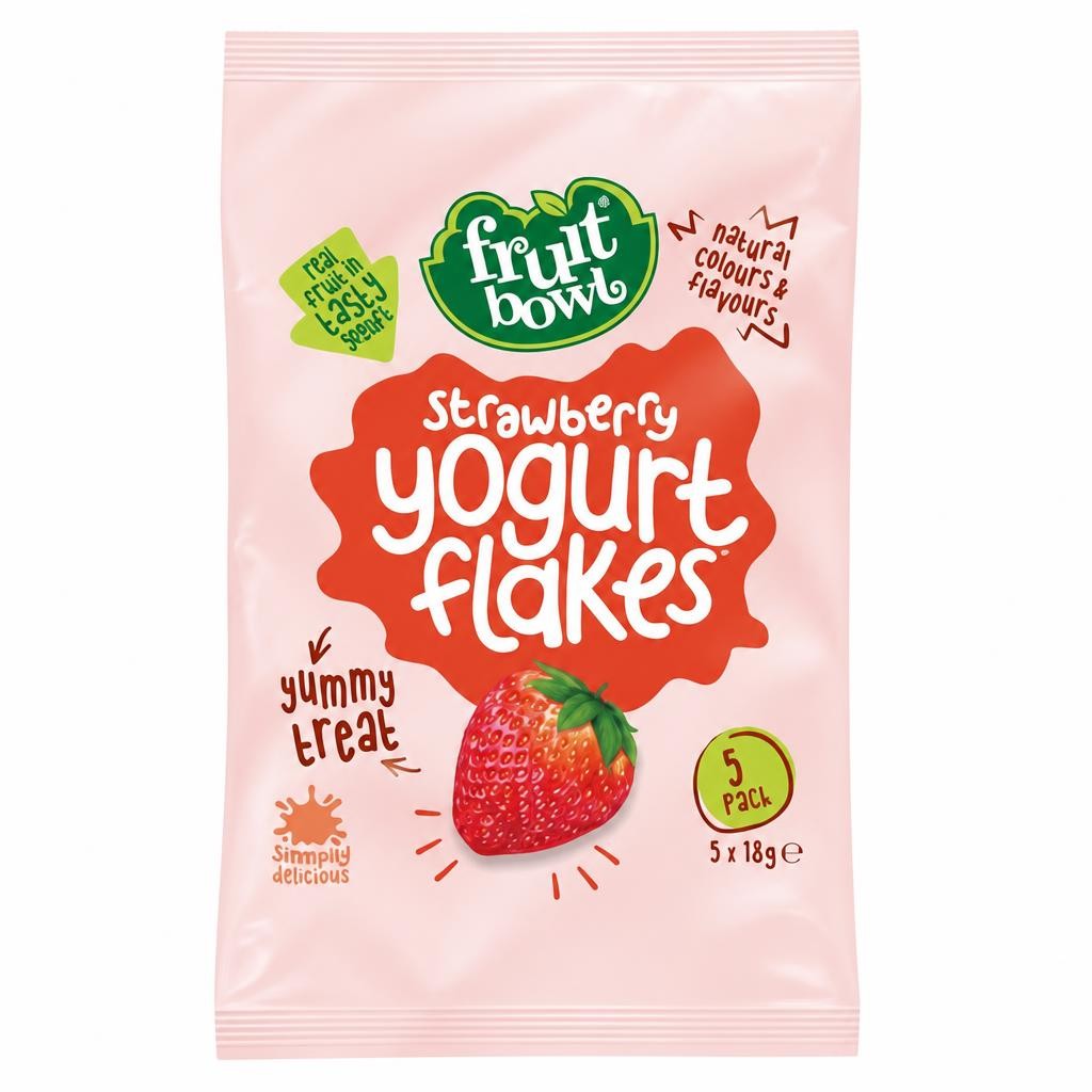 Fruit Bowl Strawberry Yogurt Flakes