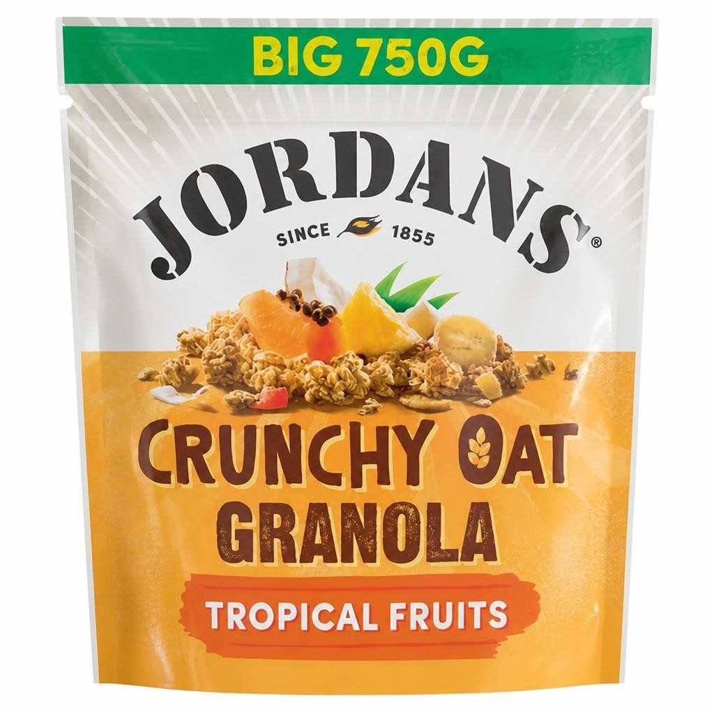 Jordans Crunchy Oat Granola Tropical Fruits Breakfast Cereal