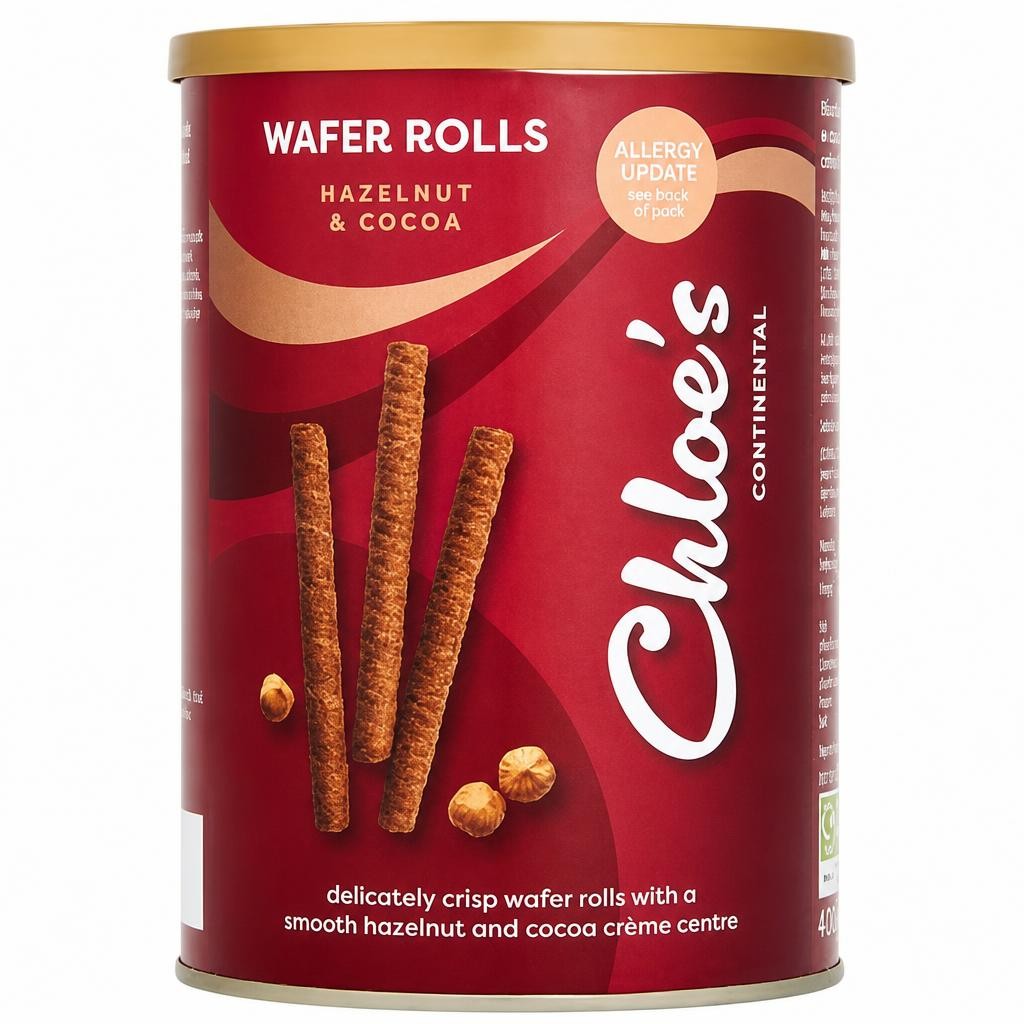 Chloe's Wafer Rolls Hazelnut & Cocoa