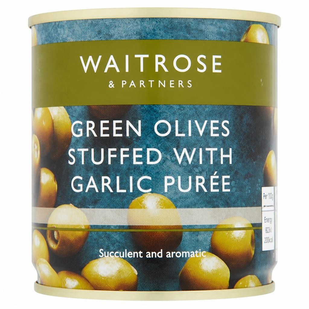 Waitrose Green Olives Garlic Purée