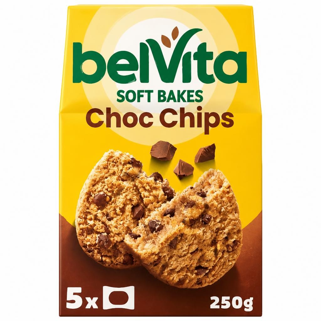 BelVita Breakfast Biscuits Soft Bakes Choc Chips 5 Pack